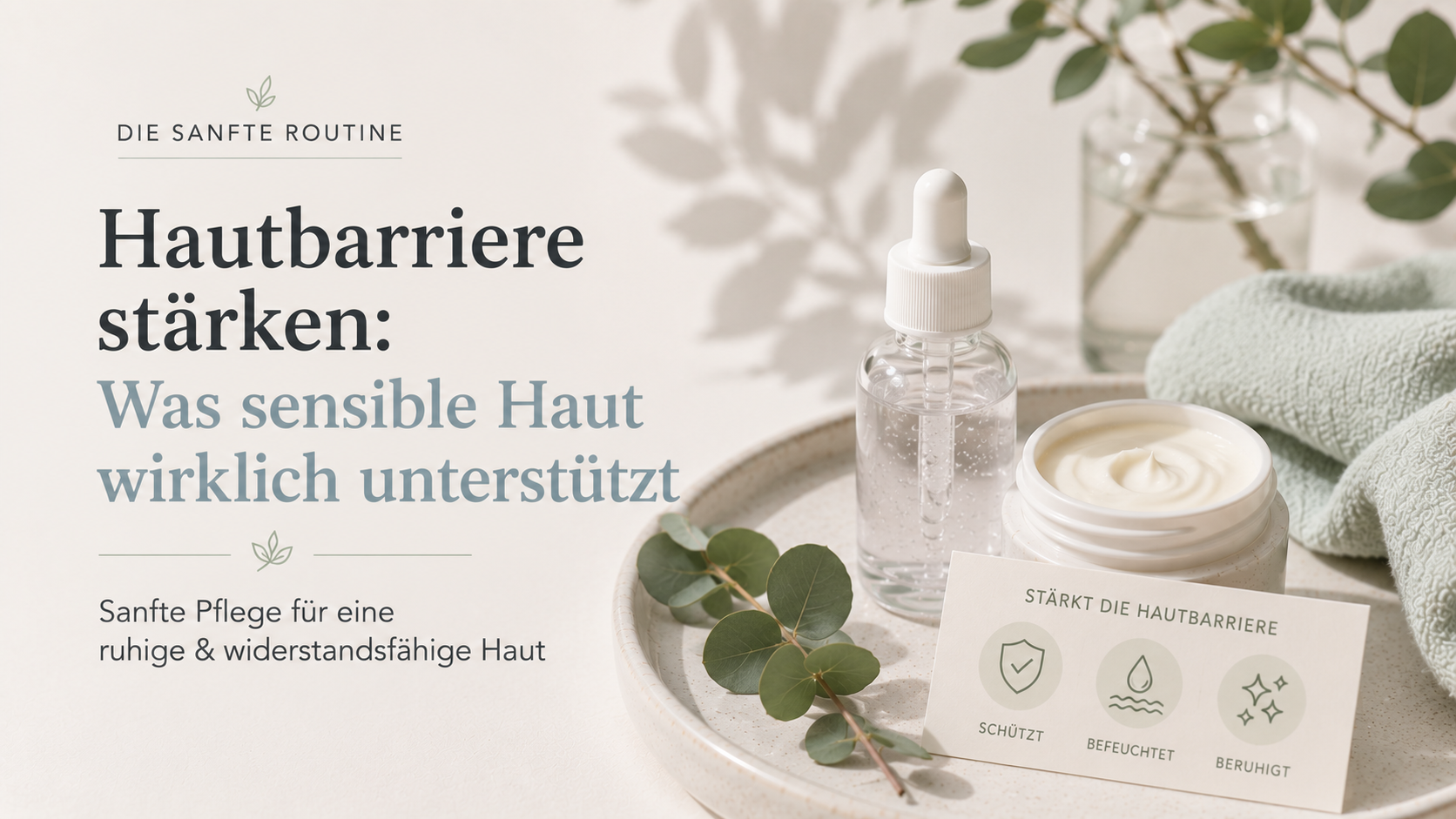 Hautbarriere stärken bei sensibler Haut mit neutraler Creme und sanfter Pflege